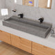 ALFI brand 48" Solid Concrete Gray Matte Trough Sink for the Bathroom ABCO48TR