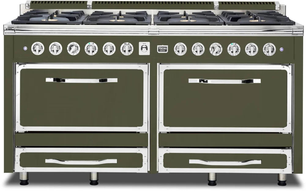 VIKING Tuscany Series 66" Dual Fuel Range, Cypress Green TVDR6618BCY