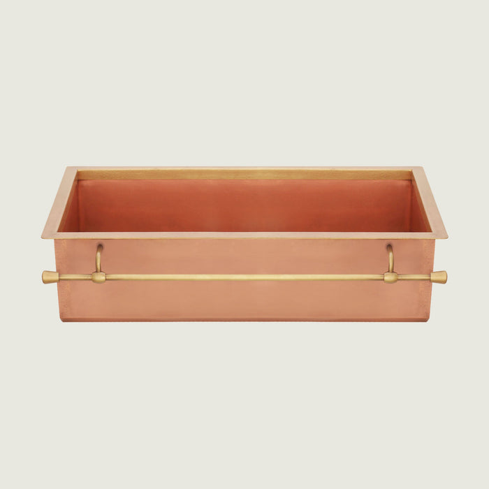 Nauxus Handmade Undermount Copper Kitchen Sink,  With Kitchen Basket Stainer , UDMK01-NX