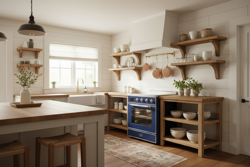 ILVE 30"Majestic II Induction Range, Midnight Blue, Chrome Trim UMI30NE3MBC