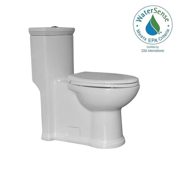 Whitehaus Magic Flush White One Piece Toilet WHMFL3364-EB