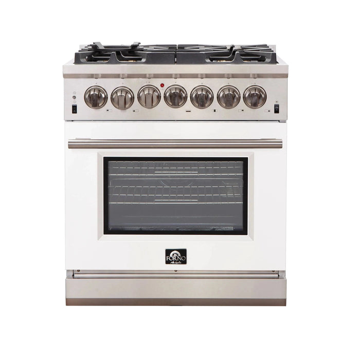FORNO Capriasca 30" Gas on Gas Range FFSGS6260-30WHT