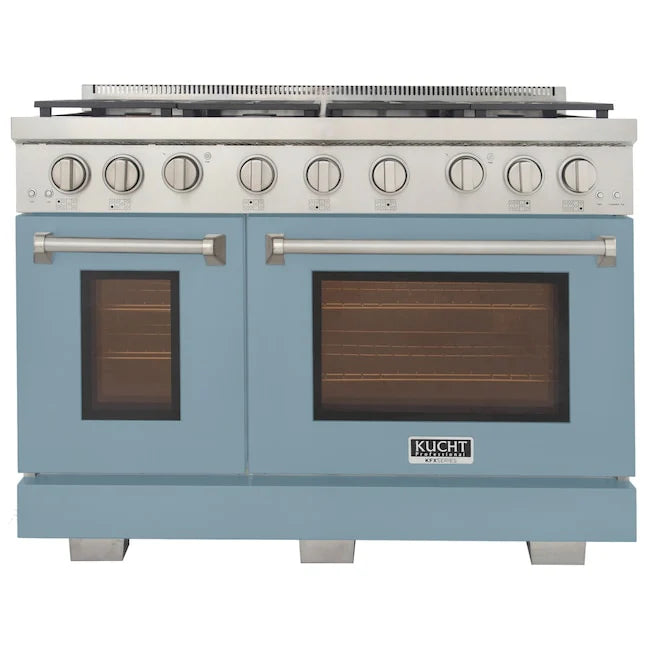 Kucht 48" Professional Gas Range, 7 Burners, Grill/Griddle, KFX480-LB