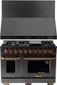Kucht 2 Piece Kitchen Appliances Package with Gas Range in Titanium KEG483-KRH483A-C