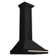 ZLINE Convertible Black Stainless Steel Wall Mount Range Hood BSKB4Z-30-G