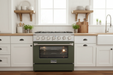 Kucht 36” Pro-Style Kitchen Dual Fuel Range in Olive Green - Front View