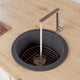ALFI brand Round 18" Undermount / Drop In Fireclay Prep Sink ABF1818R