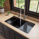 ALFI brand 34" Granite Composite Workstation Step Rim Sink, Accessories AB3418SBUM