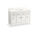KOHLER Malin by Studio McGee 48" bathroom vanity cabinet, sinks, quartz top K-35021