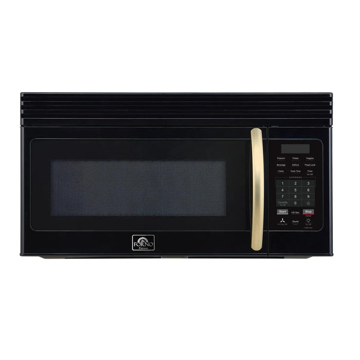 Forno Scalo 30"Over the Range Microwave, Black Stainless Steel, FOTR3007-30BLK