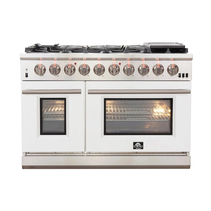 FORNO Capriasca 48″ Gas on Gas Range FFSGS6260-48WHT