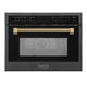 ZLINE Autograph Edition 24" Built-in Convection Microwave Oven, Black Stainless Steel, Helix Handle MWOZ-24-BS-KCB