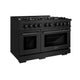 ZLINE 48" Select Dual Fuel Range Gas Cooktop Electric Convection Oven Black Stainless Steel HDRB-48