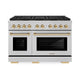 ZLINE 48" Paramount Gas Range DuoPro™ Cooktop, Dual Ovens PSGRSZ-48-G