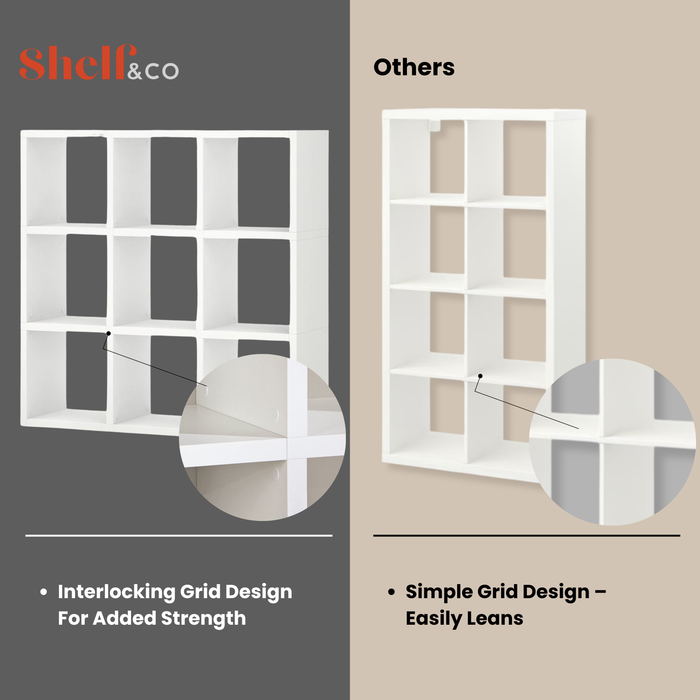 8 Cube Storage Shelf – Sturdy, Customizable Bookshelf & Cube Organizer BOON Cube Storage Shelf Combo 2/2x2