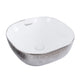 Whitehaus 17" Square Above Mount Basin, Embossed Exterior, Smooth Interior WH71301-F21