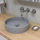ALFI brand 17" Round Solid Concrete Gray Matte Above Mount Bathroom Sink ABCO17R