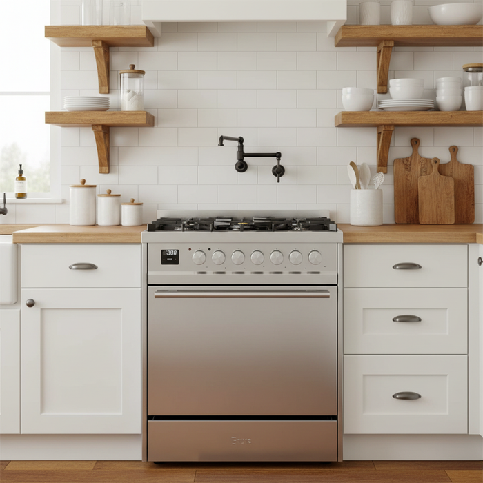 ILVE 30"Professional Plus Dual Fuel Range, Stainless Steel UP30QMPSS