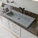 ALFI brand 40" Solid Concrete Gray Matte Trough Sink for the Bathroom ABCO40TR