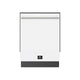 Forno Romano Espresso 24" Built-In Dishwasher in White with SS Handle — FDWBI8035-24WHT