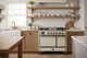 ILVE Majestic III 40" Dual Fuel, Range, Antique White, Burnished Trim UMD40FQNR3AWB