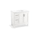 KOHLER Quo 36" bathroom vanity cabinet, sink, quartz top K-31244-ASB