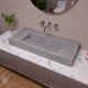 ALFI brand 48" Solid Concrete Rectangular Countertop Sink ABCO48R