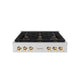 ZLINE 36" Paramount Gas Rangetop Stainless Steel Gold SRTZ-36-G