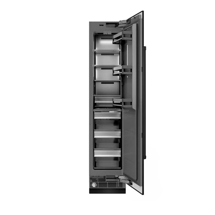 ZLINE 18" Right Hinge Column Freezer Black Stainless Steel, Graphite Gray Interior RCFVR-BS-18