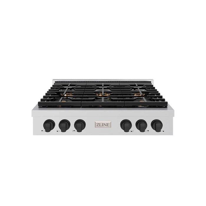ZLINE 36" Paramount Gas Rangetop DuoPro™ Cooktop PSRTZ-36-MB