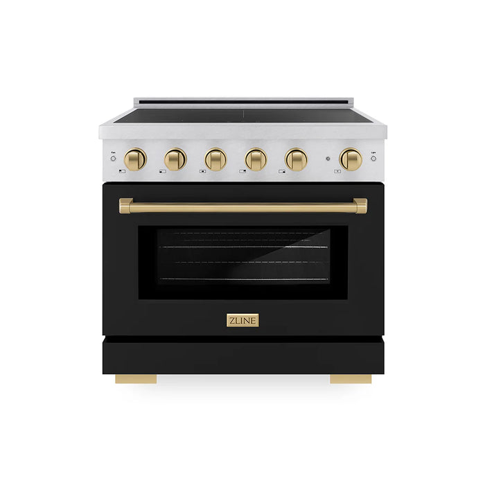 ZLINE Paramount Induction Range, Cooktop, Electric Convection Oven Satin Stainless Steel SINRSZ-BLM36