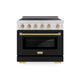 ZLINE Paramount Induction Range, Cooktop, Electric Convection Oven SINRZ-BLM