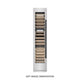 ZLINE 18"Triple Zone 68 Bottle Left Hinge Column Wine Cooler, DuraSnow® Stainless Steel Matte Black RCWVLZ-SN-18-MB