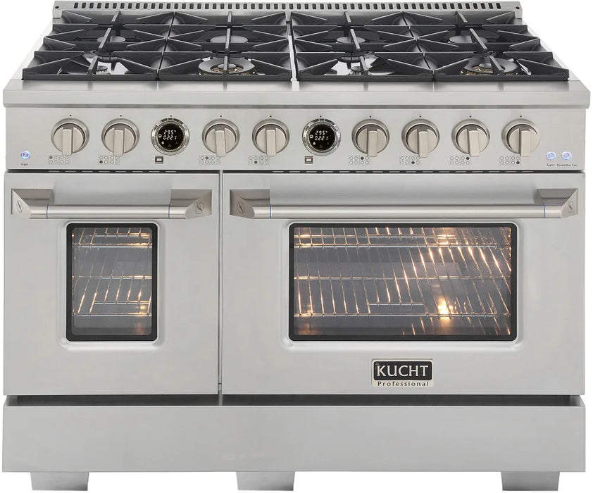 Kucht KX Series 48" Freestanding Dual Fuel Range Liquid Propane KXP48-SS/LP