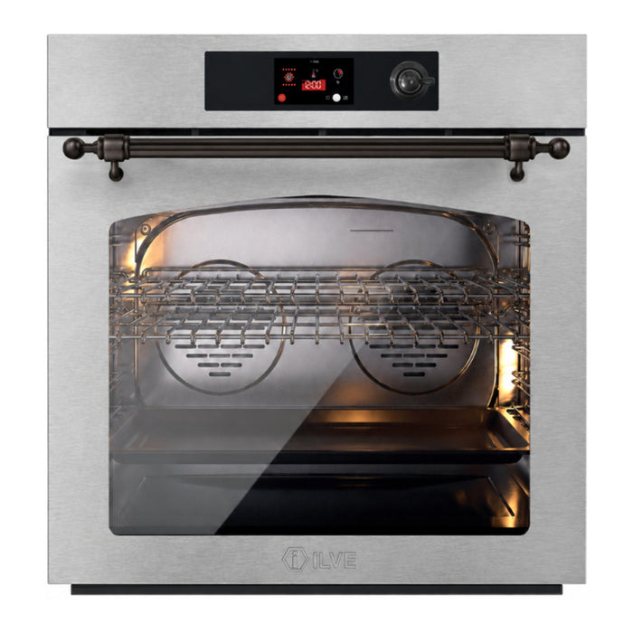 ILVE Nostalgie II 30" Pyrolytic Single Wall Oven UOV30NTPYSS