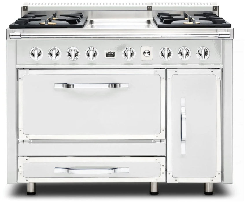 VIKING Tuscany Series 48" Dual Fuel Range Griddle, Frost White TVDR4814GFW