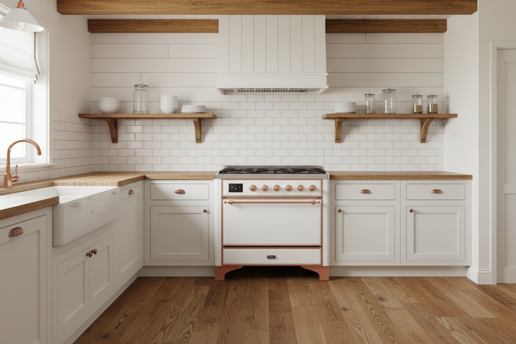 ILVE Majestic II 36" Induction Range White Copper Trim UMI09QNS3WHP