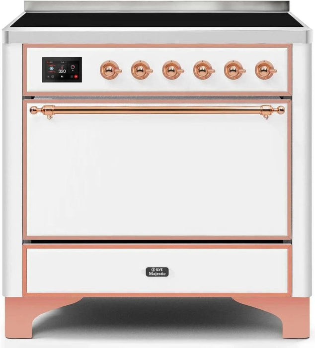 ILVE Majestic II 36" Induction Range White Copper Trim UMI09QNS3WHP