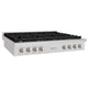 ZLINE 48" Paramount Gas Rangetop DuraSnow® Stainless Steel SRTS-48