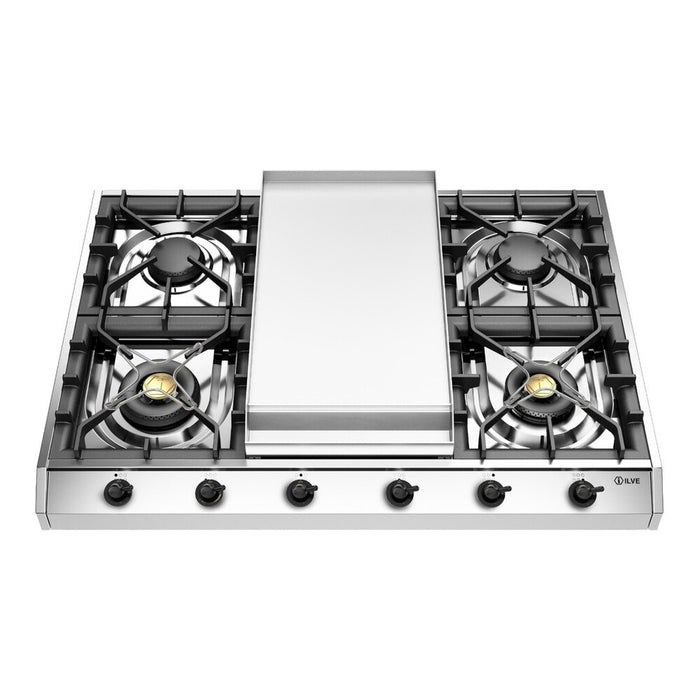 ILVE Nostalgie II 36" Built-In Gas Cooktop UHCP965FNSSB