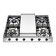 ILVE Nostalgie II 36" Built-In Gas Cooktop UHCP965FNSSB