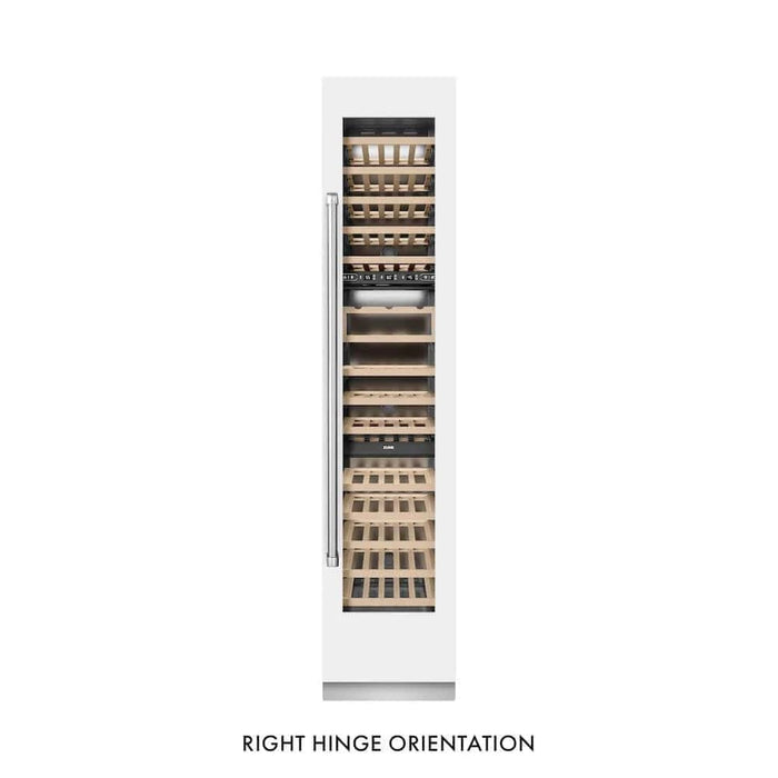 ZLINE 18"Triple Zone 68 Bottle Right Hinge Column Wine Cooler, White Matte Stainless Steel RCWVR-WM-18