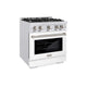 ZLINE 30" Select Gas Range Convection Gas Oven DuraSnow® White Matte Stainless Steel HGRS-WM-30