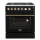 Forno Giovanni 30" Gas on Gas Range — FFSGS6274-30BLK