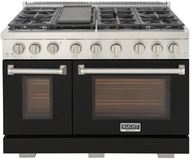 Kucht 48" Freestanding Professional Gas Range Liquid Propane KFX4800/LP-BK