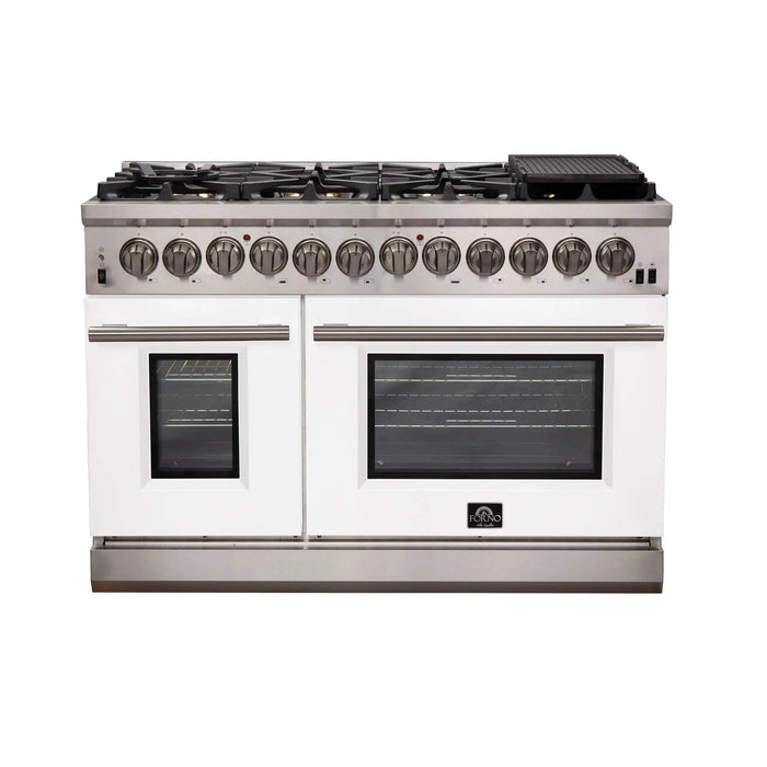 FORNO Capriasca 48" Dual Fuel Range FFSGS6187-48WHT