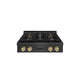 ZLINE Autograph Edition 30" Paramount Gas Rangetop. Black Satin Stainless Steel SRTBSZ-30-CB