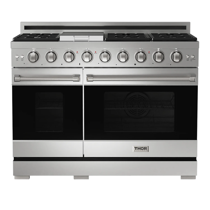 Gordon Ramsay by THOR Kitchen 48" Professional Propane Gas Range Stainless Steel, RSG48ELP