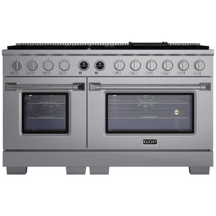 Kucht 2 Piece Kitchen Appliances Package with Dual Fuel Range KXP60-KRH600-SS