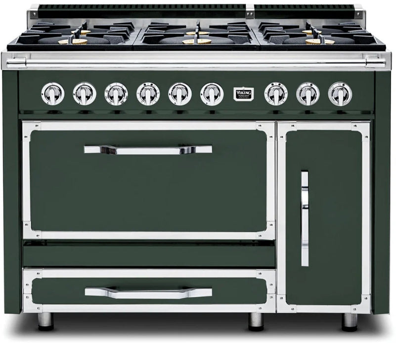 VIKING Tuscany Series 48" Dual Fuel Range, Blackforest Green TVDR4816BBF